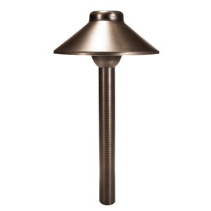 Total Light Boca Brass Path Light- 6" Shade 18" Stem - Total Light Landscape Lighting Solutions