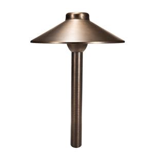 Total Light Boca Brass Path Light- 8" Shade 18" Stem - Total Light Landscape Lighting Solutions