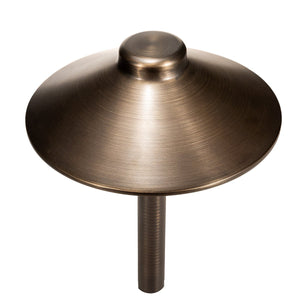 Total Light Boca Brass Path Light- 8" Shade 15" Stem - Total Light Landscape Lighting Solutions