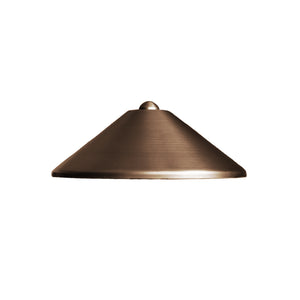 Total Light® Destin Brass Path Light- Cone Shade 15" Stem